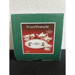 A Cup of Christmas Porcelain Tea Mini Tea Set Tom Hegg Waldman House CT133
